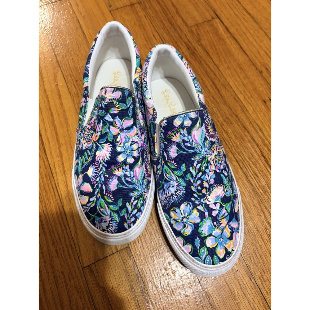 Lilly Pulitzer She's Got Sol Slip On Shoes Colorful Vacation And Fun Size 9